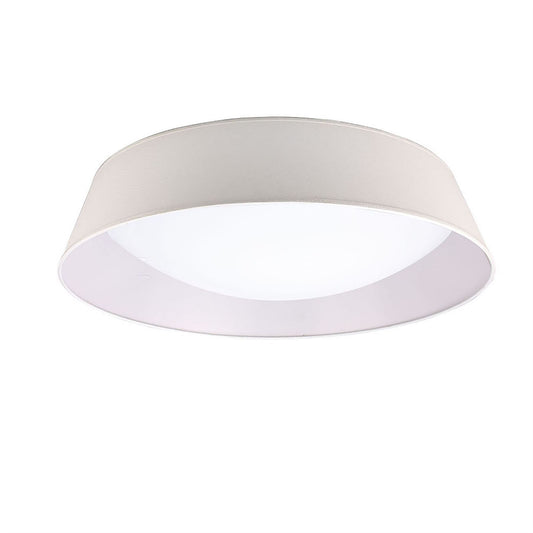 Mantra Nordica Plafones Nordica Flush Ceiling Light, 9 Light E27 Max 20W, 90cm, White Acrylic with Ivory White Shade, 2yrs Warranty