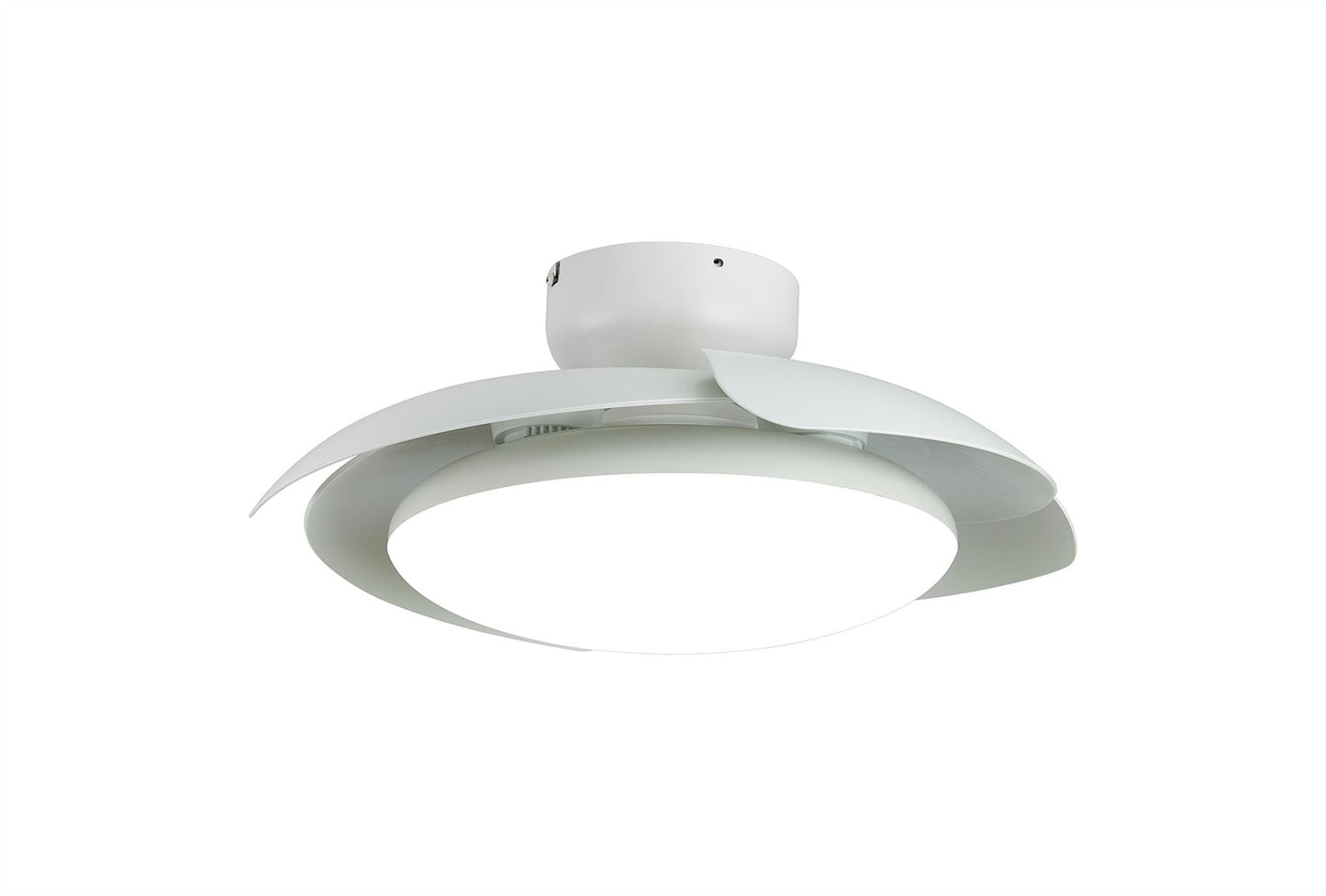 Aloha II 49cm 40W LED Dimmable Ceiling Light With Built-In 25W DC Fan, 3000-5000K Remote Control, 6400lm, White, 5yrs Warranty