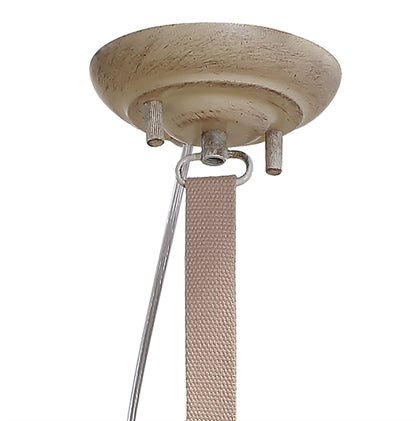Mantra M5431 Industrial Ceiling 1 Light 40W E27 Medium, Sand Metal, Beige Belt