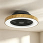 Tibet 65cm 70W LED Dimmable Ceiling Light With 35W DC Reversible Fan Remote, APP & Alexa/Google Voice, 3900lm, Wood Effect/Black, 5yrs Warranty