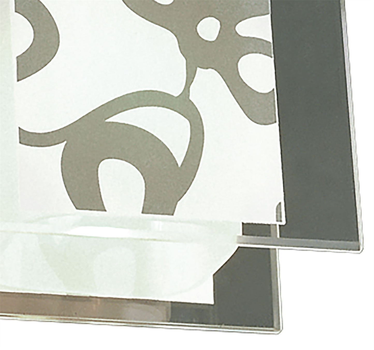 Mantra Euphoria Ceiling 1 Light L1/SGU10, Polished Chrome/Opal White Glass, CFL Lamps INCLUDED