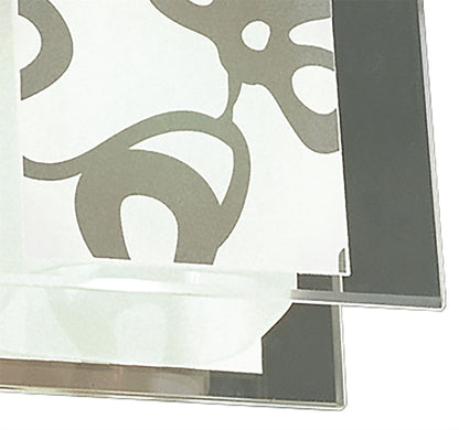 Mantra Euphoria Ceiling 1 Light L1/SGU10, Polished Chrome/Opal White Glass, CFL Lamps INCLUDED