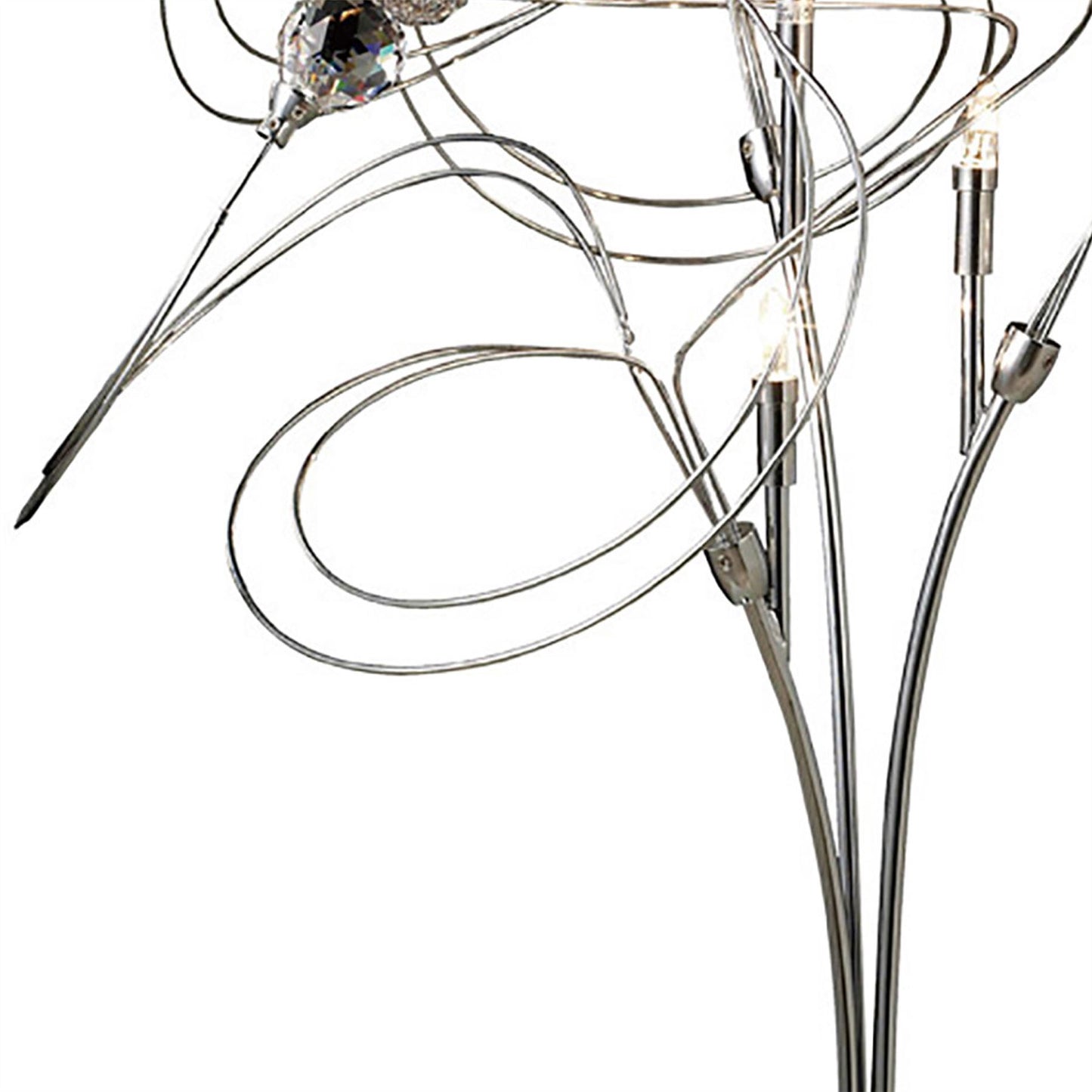 Diyas Messe Crystal Table Lamp 3 Light G4 Polished Chrome, NOT LED/CFL Compatible