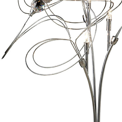 Diyas Messe Crystal Table Lamp 3 Light G4 Polished Chrome, NOT LED/CFL Compatible