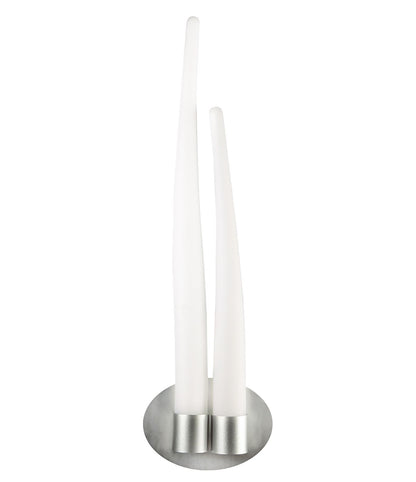 Mantra M1694 Estalacta Wall Light 2 Light GU10 Indoor/Outdoor, Silver/Opal White