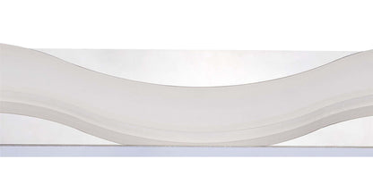 Mantra Fusion Ola Wall Light 7W LED Large Wave 3000K IP44, 630lm, Polished Chrome/Frosted Acrylic, 3yrs Warranty