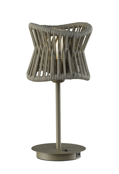 Mantra Fusion Polinesia 19cm Table Lamp, 1 x E27, IP20, Beige Oscu, 2yrs Warranty
