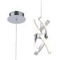 Mantra M5081 Espirales Pendant 1 Light 12W LED 3000K, 840lm, Silver/Frosted Acrylic/Polished Chrome, 3yrs Warranty