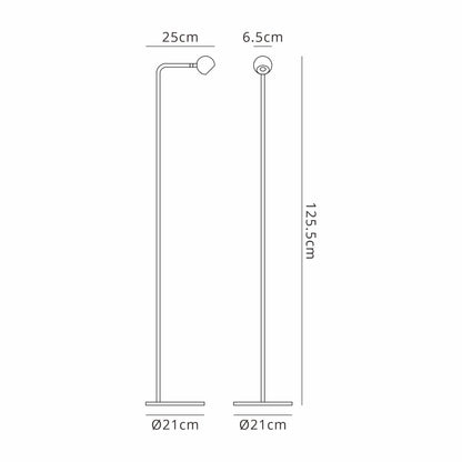 Mantra Fusion Eyes 125.5cm Floor Lamp, 6W LED, 3000K, 390lm, Sand Black, 3yrs Warranty