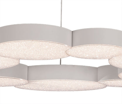Mantra Fusion M5760 Lunas Pendant 80cm Diameter 76W LED 3000K, 3700lm, RF Remote Control White, 3yrs Warranty