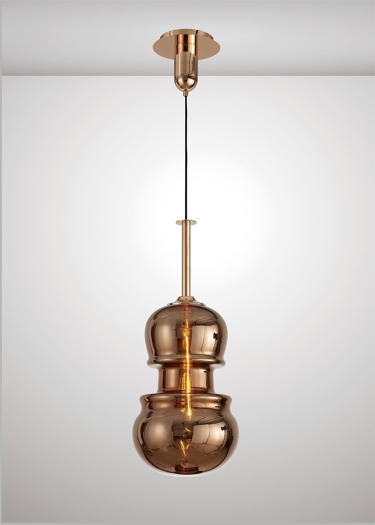 Mantra Sonata Pendant 29cm Round, 1 x E27, Copper