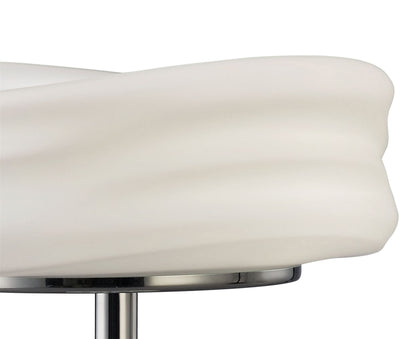 Mantra M3627 Mediterraneo Table Lamp 2 Light GU10 Small, Polished Chrome/Frosted White Glass