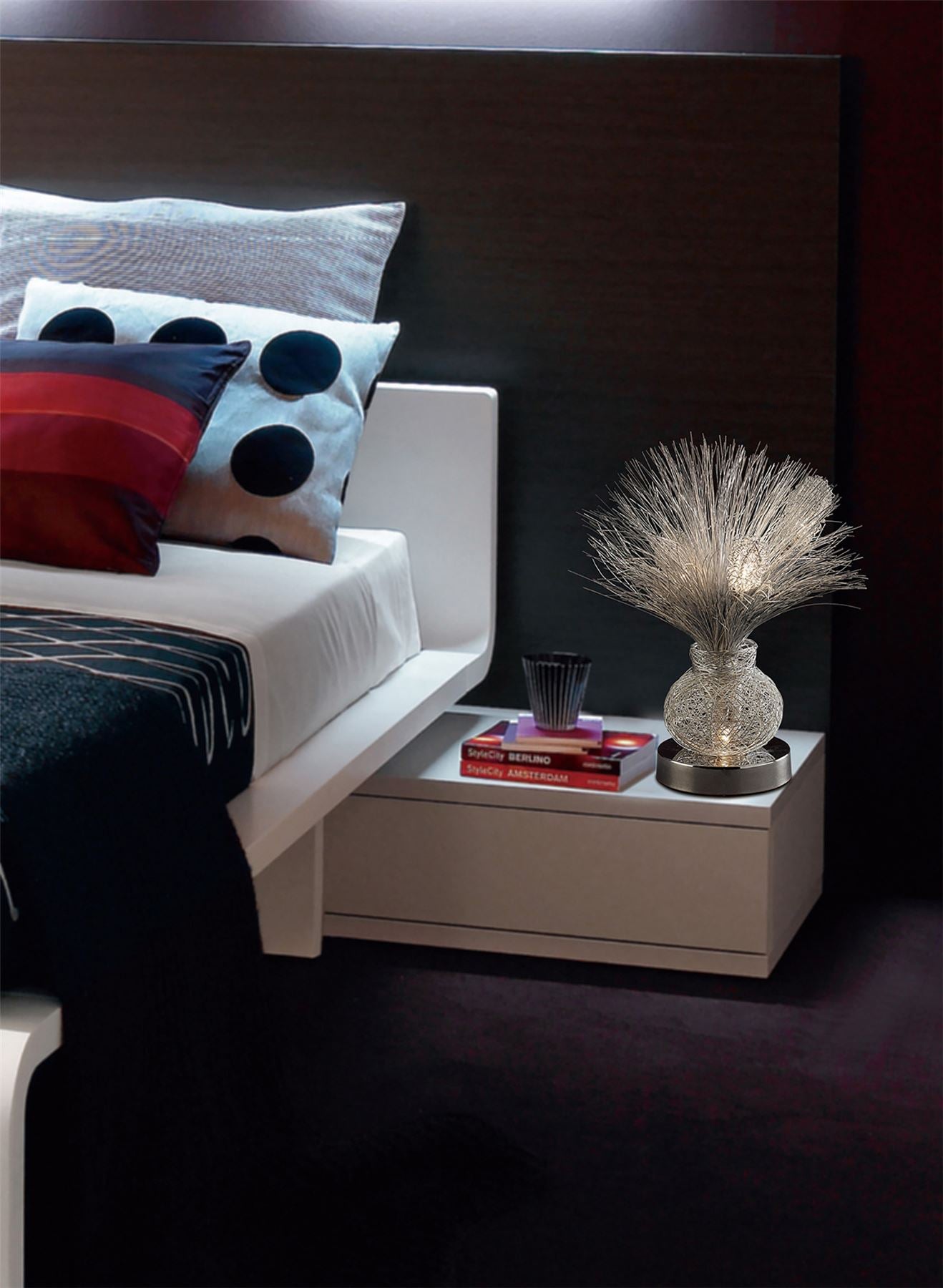 Diyas Home Lenore Aluminium (DH) Lenore Table Lamp 4 Light G4 Silver/Polished Polished Chrome, NOT LED/CFL Compatible