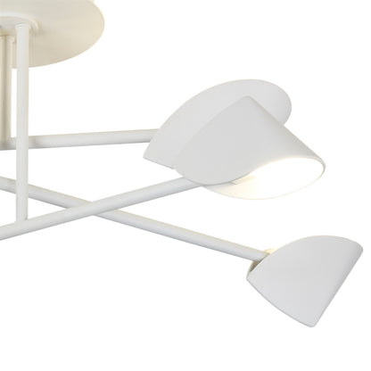 Mantra Capuccina 90cm Medium 6 Light Semi Flush, 45W LED, 3000K, 3100lm, White, 3yrs Warranty