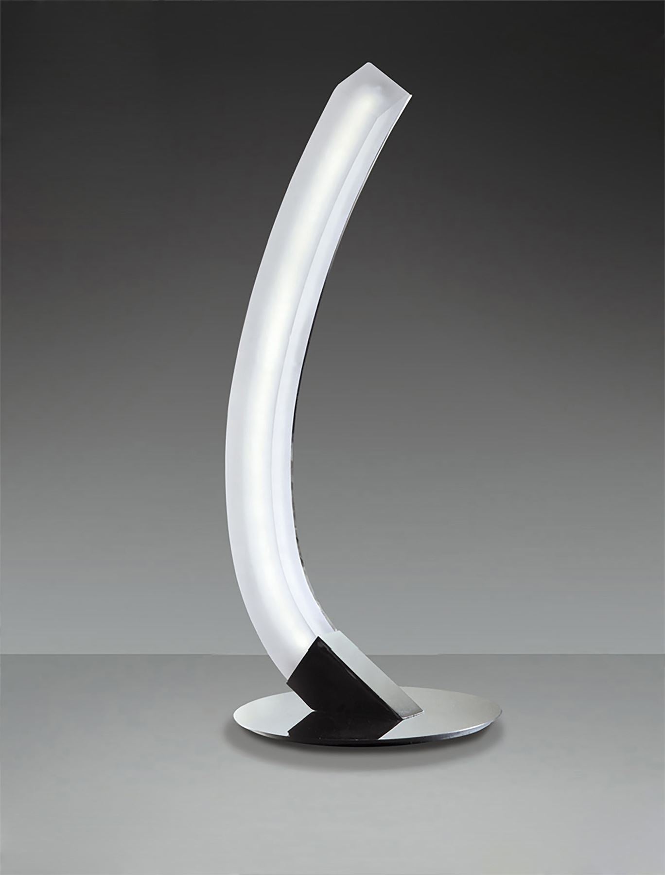 Mantra M3563 On Table Lamp Right 5W LED 3000K, 500lm, Polished Chrome/Frosted Acrylic, 3yrs Warranty