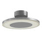 Mantra Hemisferic 36cm Ceiling 1 X 28W LED Round 3000K, 1800lm, Satin Aluminium/Frosted Acrylic, 3yrs Warranty Ceiling