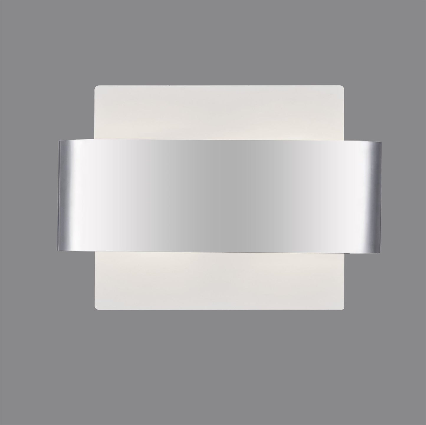 Deco Damo 2 Light G9 Flush Ceiling Light, White Base with Polished Chrome Centre Band