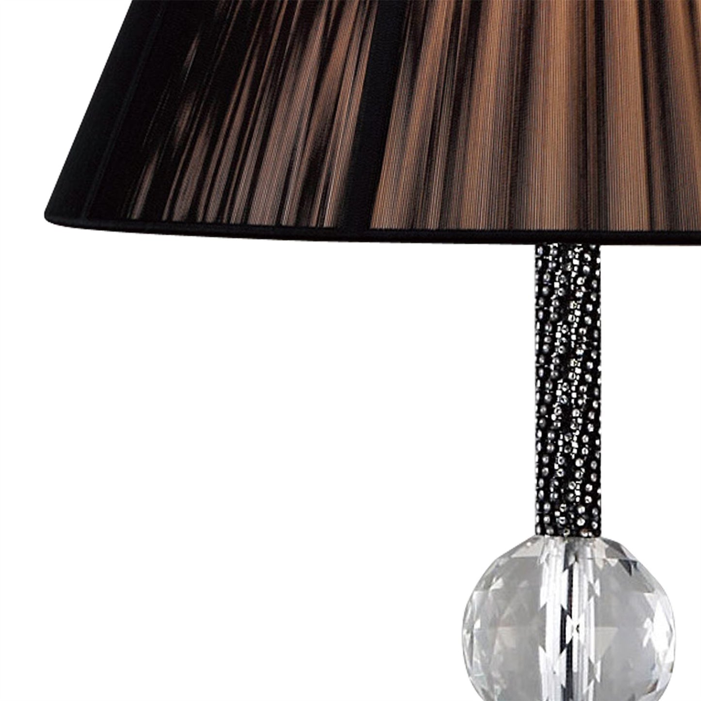Diyas Elena Floor Lamp without Shade 1 Light E27 Black Chrome/Crystal