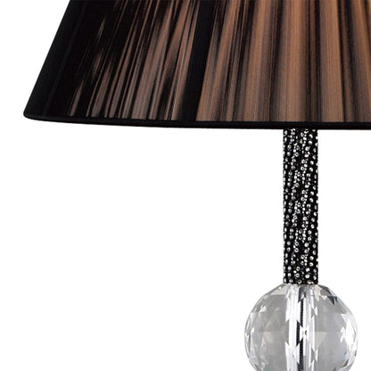 Diyas Elena Floor Lamp without Shade 1 Light E27 Black Chrome/Crystal