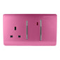 Trendi Artistic Modern Glossy 45 A Cooker Switch & Plug Socket Inc Neon Insert Pink