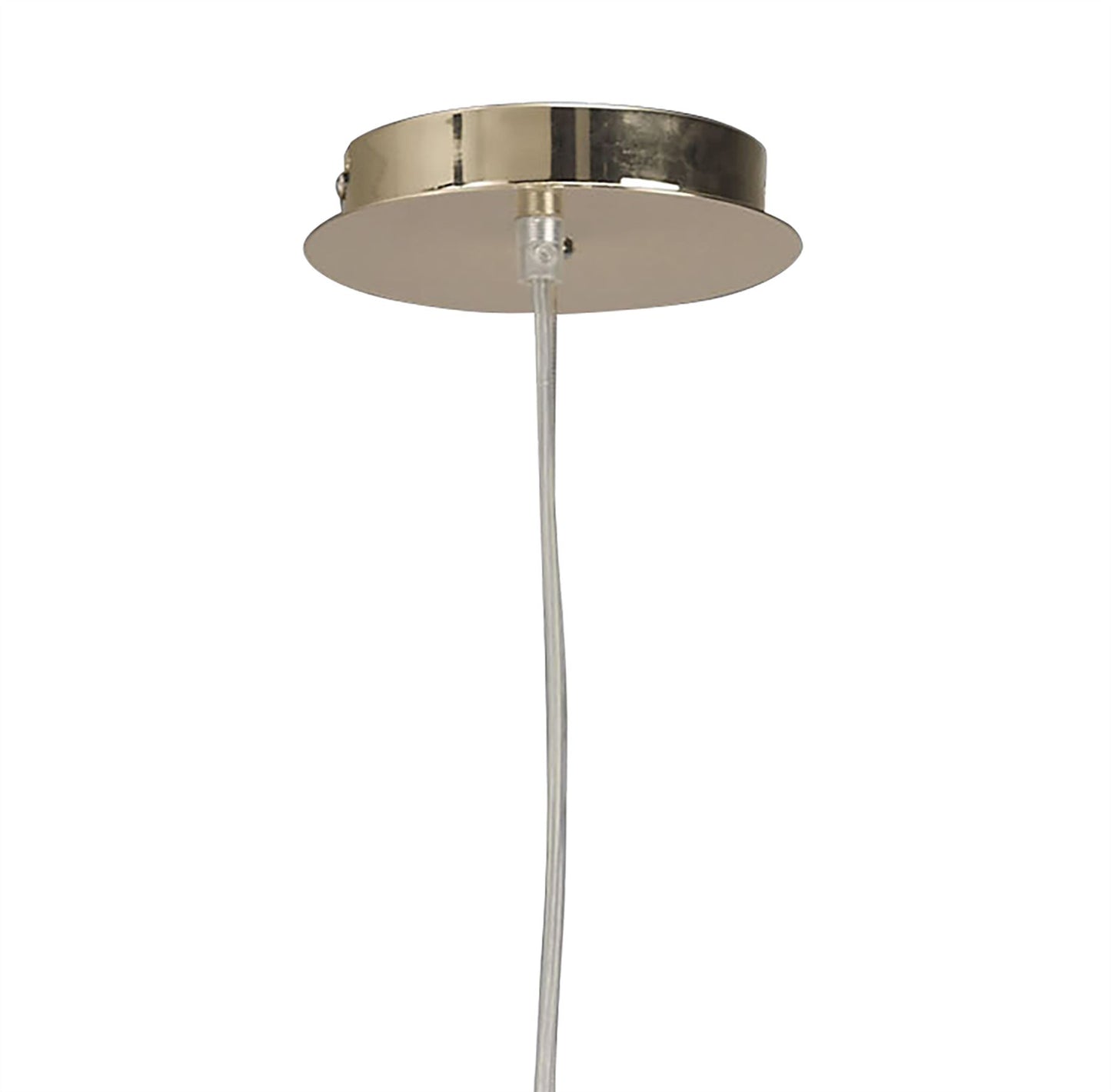 Mantra Mara 55cm Pendant 4 Light E27 Round, French Gold with Ivory White Shade