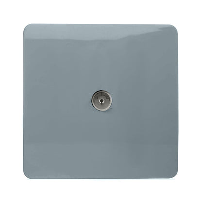 Trendi Artistic Modern Glossy Tactile TV Socket Cool Grey