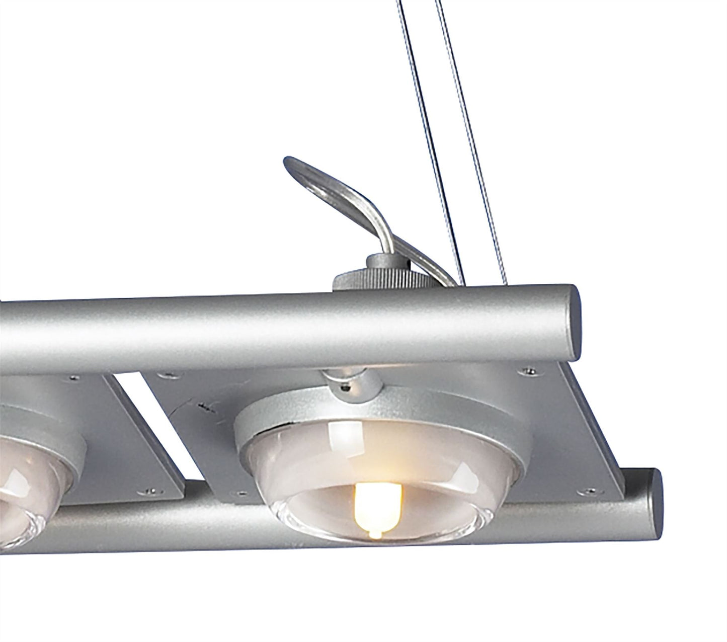Mantra (0040 003) Ull Rectangular Pendant 4 Light G9 Silver Grey