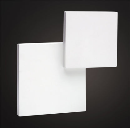 Mantra Fusion MC0141 Tahiti Wall Light Squares 5W LED 3000K Matt White, 285lm,, 3yrs Warranty