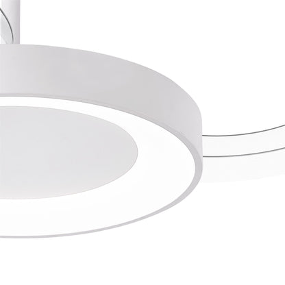 Niseko Fan S 40cm 45W LED Dimmable Ceiling Light With Built-In 25W DC Fan, 2700-5000K Remote Control, 5000lm, White, 5yrs Warranty