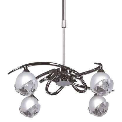 Mantra M0802 Fragma Telescopic Semi Flush Convertible 4 Light G9, Polished Chrome