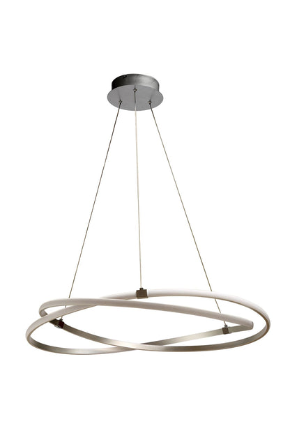 Mantra M5380 Infinity Pendant 42W LED 3000K, 3400lm, Silver/Polished Chrome/White Acrylic, 3yrs Warranty