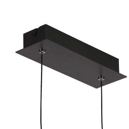 Mantra Adn 12 Light Linear Pendant 100cm, 36W LED, 3000K, 2150lm, Black, 3yrs Warranty