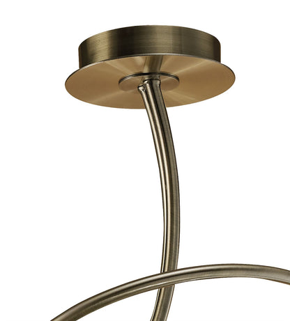 Mantra M4071 Maremagnum Ceiling 6 Light G9, Antique Brass