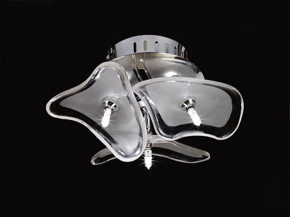 Mantra Otto Ceiling/Wall 3 Light G4 Round, Polished Chrome/Frosted Glass, NOT LED/CFL Compatible
