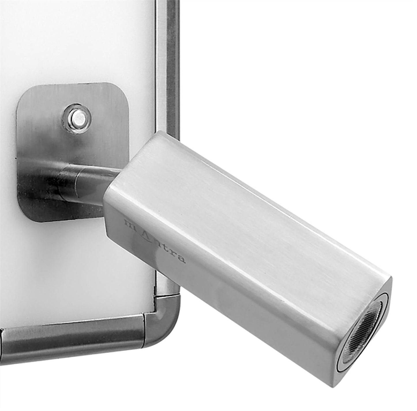 Mantra M5256 Ibiza Wall Light Single Head with Backlit Light 10W LED Satin Nickel 4000K, 700lm,, 3yrs Warranty