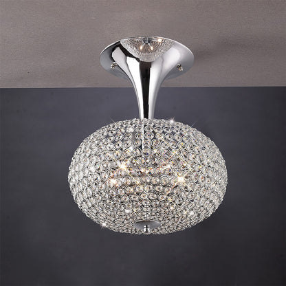 Diyas Vado 35cm Semi Flush 5 Light G9 Polished Chrome/Crystal