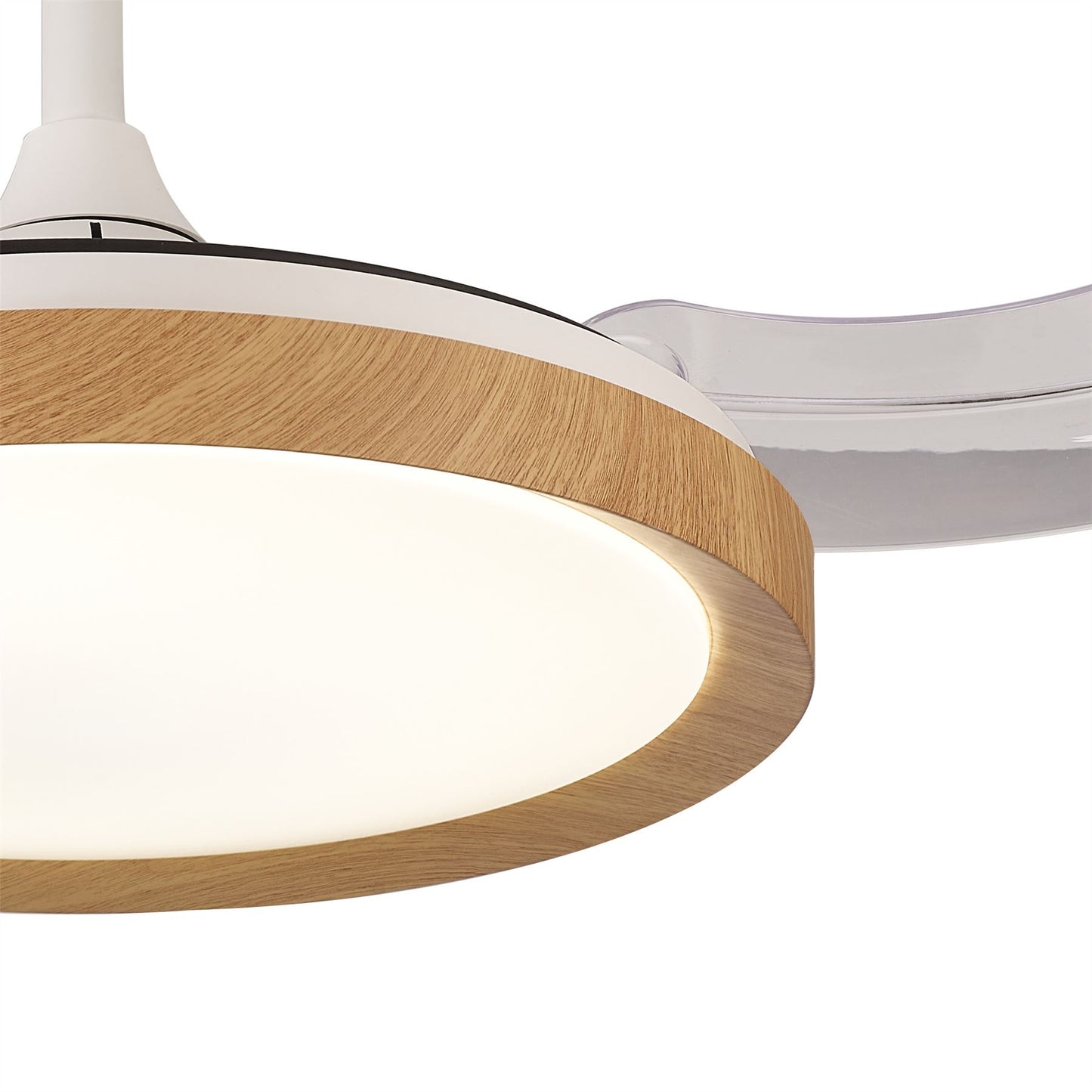 Mistral Mini 45cm 40W LED Dimmable Ceiling Light With Built-In 28W DC Fan, 2700-5000K Remote Control, 2500lm, Wood, 5yrs Warranty