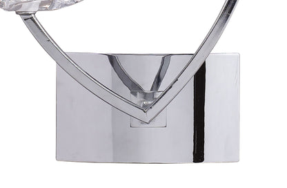 Mantra Akira Wall Light Switched 2 Light E14, Polished Chrome with Black Shades
