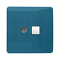 Trendi Switch 2 Gang TV Co-Axial & RJ45 Cat 6 Modern Designer PC Ethernet Sockets in Ocean Blue