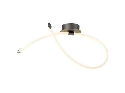 Mantra Armonia Semi Flush Loop, Dimmable, 25W LED, 3000K, 1875lm, Titanium/Frosted Acrylic, 3yrs Warranty Ceiling