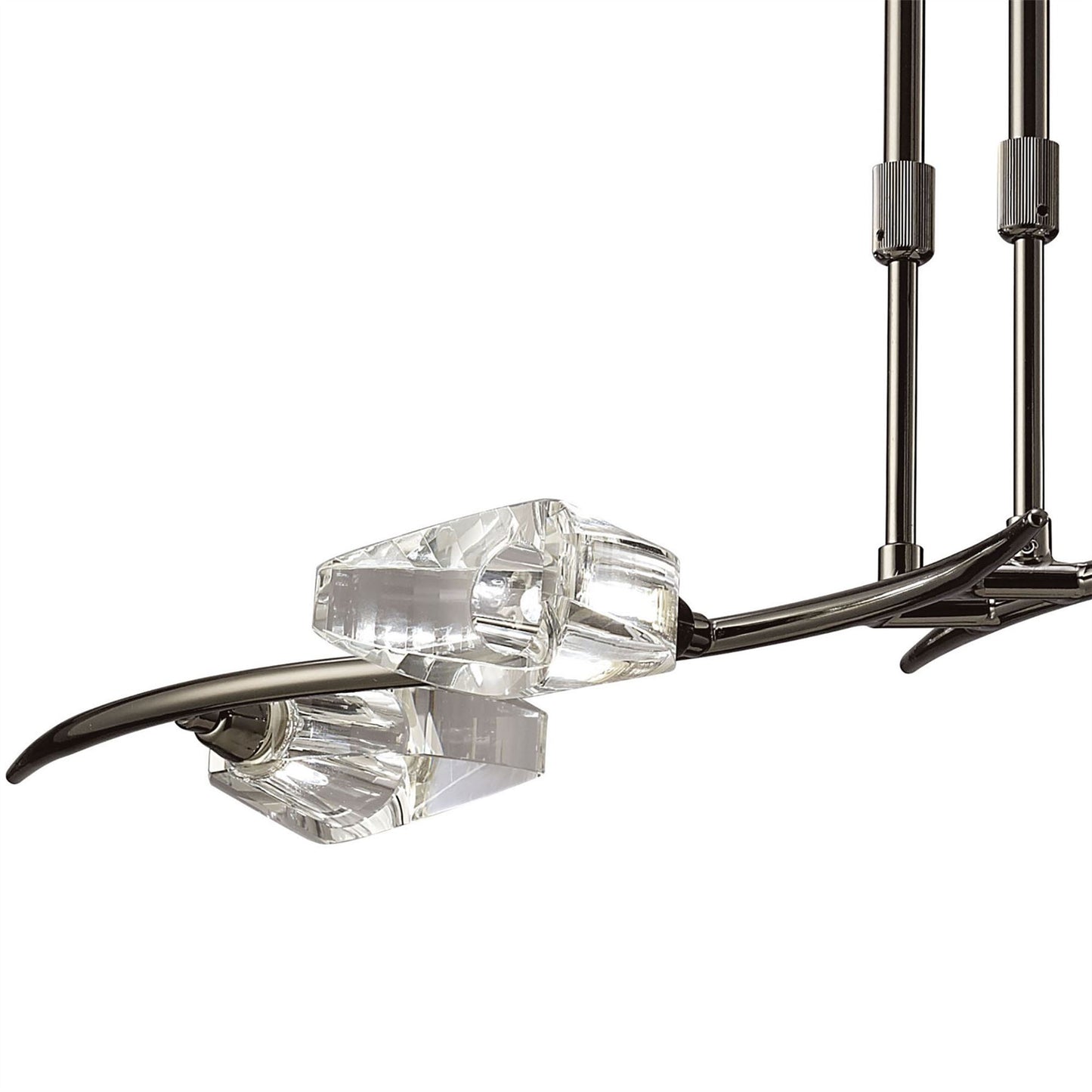 Mantra Eclipse Linear Telescopic 4 Light G9 Bar, Black Chrome