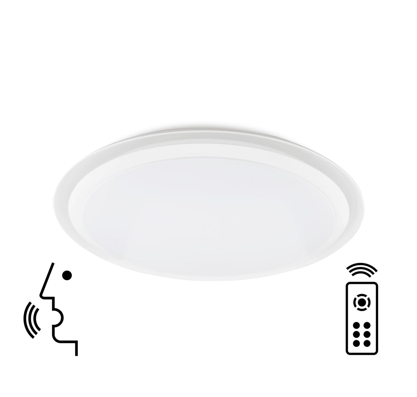 Mantra Fusion Edge Smart 56.5cm Ceiling Light, 80W LED, 3000-5000K Tuneable White, 4300lm, Remote Control, 3yrs Warranty