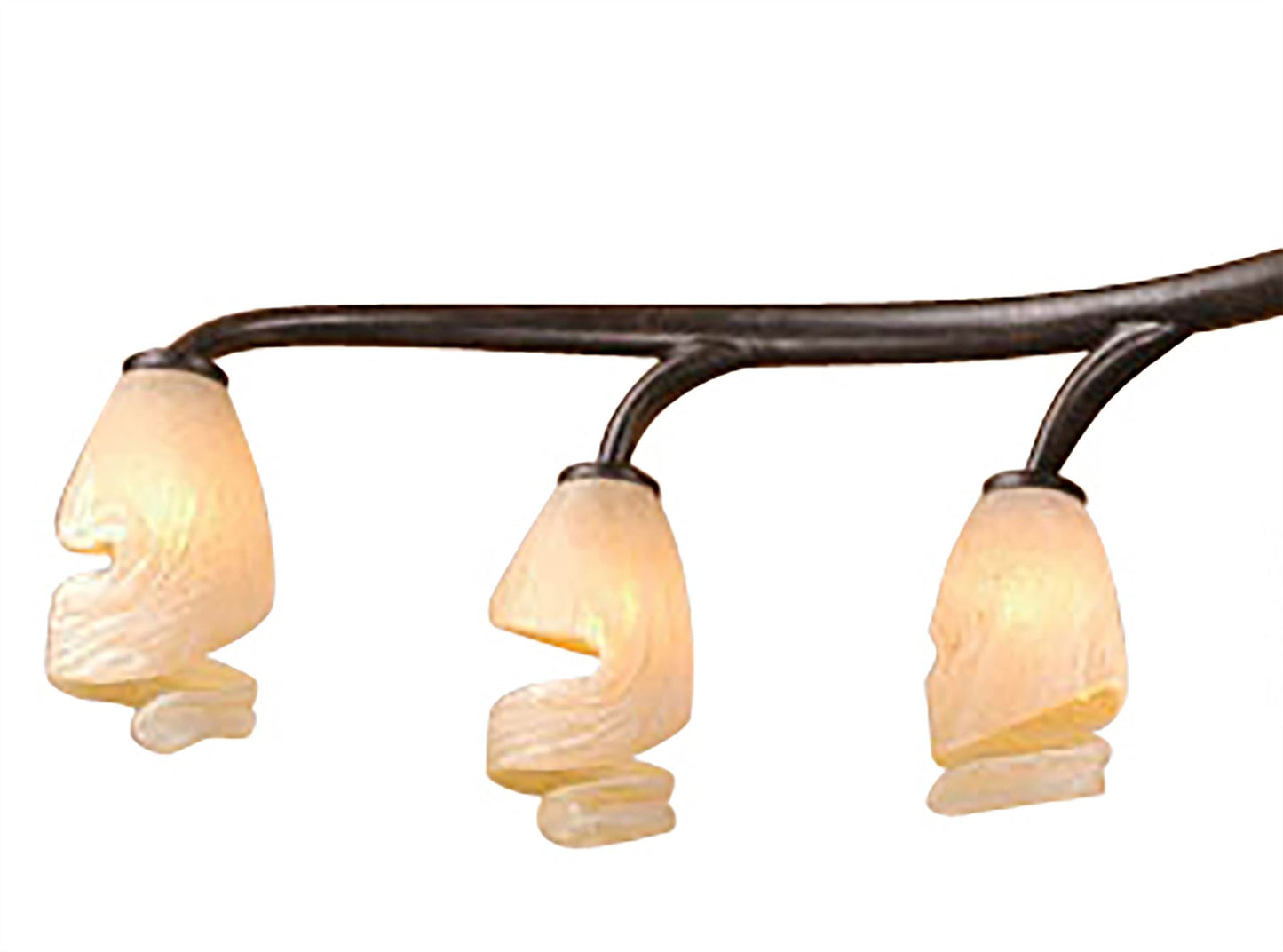 Mantra Forest Semi Ceililng 8 Light G9 Bar, Brown, Black Oxide