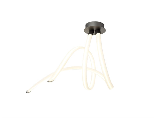 Mantra Armonia Semi Flush Spiral, Dimmable, 60W LED, 3000K, 4500lm, Titanium/Frosted Acrylic, 3yrs Warranty Ceiling