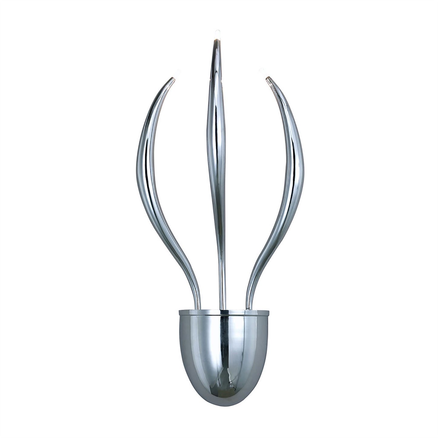 Diyas Llamas Wall Light 3 Light G4 Polished Chrome, NOT LED/CFL Compatible
