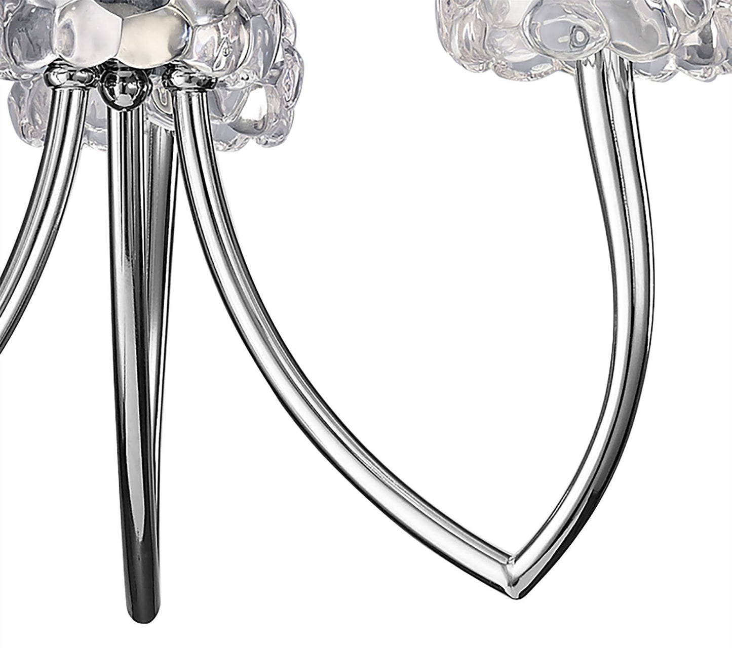 Mantra M4633 Loewe Pendant 3 Light E14, Polished Chrome with White Shades