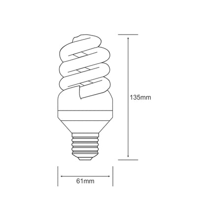 Luxram Supreme Full Spiral E27 20W 6400K Compact Fluorescent Compact