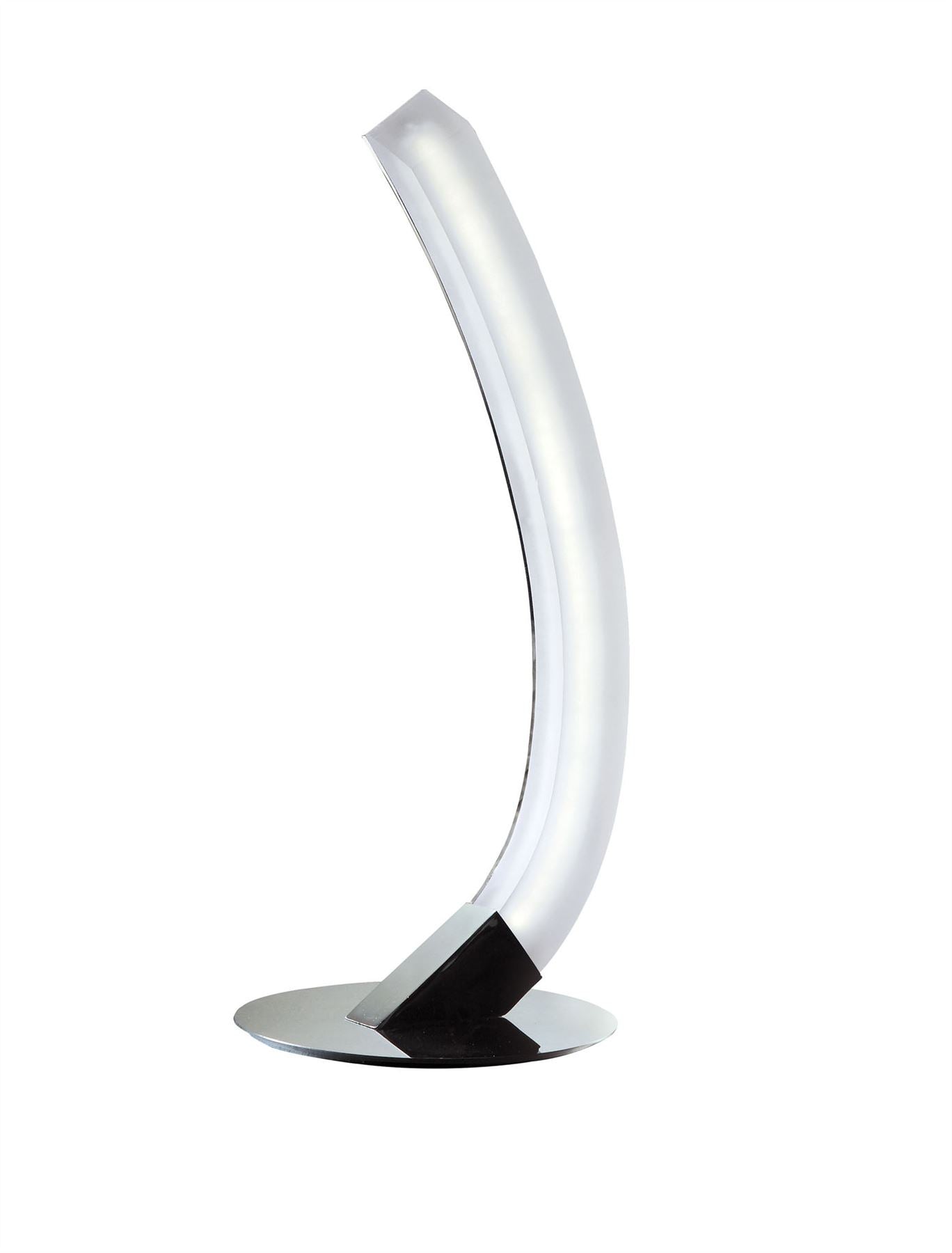 Mantra M3564 On Table Lamp Left 5W LED 3000K, 500lm, Polished Chrome/Frosted Acrylic, 3yrs Warranty