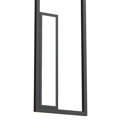 Mantra Boutique Rectangle Wall Light, 40W LED, 3000K, 2250lm, Black, 3yrs Warranty