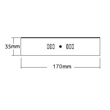 Techtouch Intego SM Ecovision Intego Surface Mounted Ecovision, 170mm, Round, 12W LED, Pure White, 6400K, 1000lm, 120°, White Frame, Inc. Driver, 2yrs Warranty